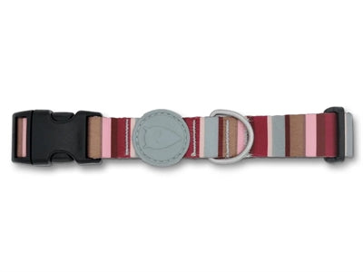 Morso Hundehalsband Recycelt Skyline Rot/Rosa