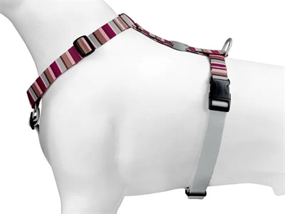 Morso Hundegeschirr H-Leine Recycelt Skyline Rot/Rosa